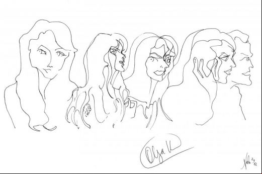 To The Wonder, Olga Kurylenko. Venice Film Festival. Sketch by Nesta.