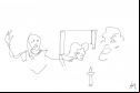 Marina Abramovic asked if she could rub salt in her wounds in Bob Wilson's Life and Death of Marina. Sketch by Nesta.