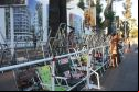 Ladders left behind by fans looking to get a glimpse of the red carpet