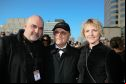 Serge Losique en compagnie de Maris Martinsons, réalisateur et Linda Krukle, productrice du film LOSS