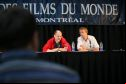 Frank Vercruyssen, acteur et Bjorn Olaf Johannessen, co-scénariste du film NOWHERE MAN en conférence de presse