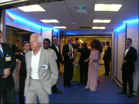 Backstage Cannes entrance already crowded
